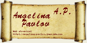 Angelina Pavlov vizit kartica